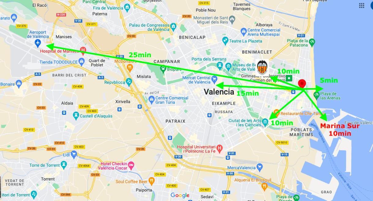 Best Valencia Beach Rooms-Shared Flat Valência Exterior foto
